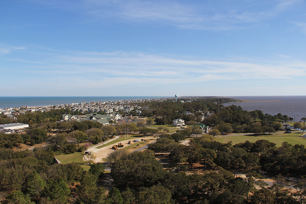 an aerial view of the Outer Banks