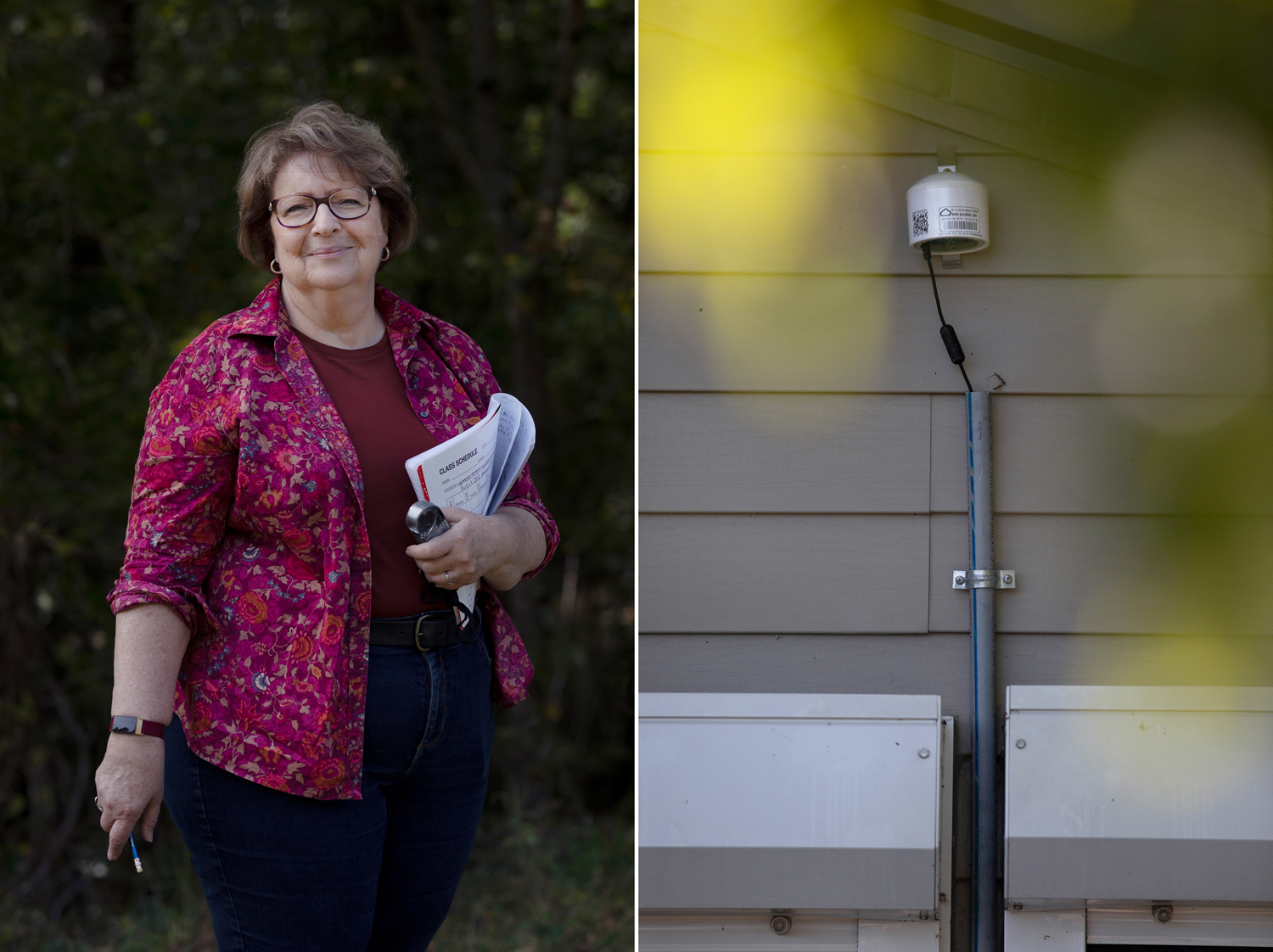 Colleen Karl and an algal bloom sensor