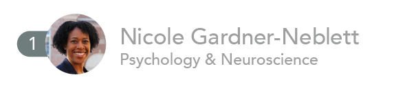 1. Nicole Gardner-Neblett, Psychology & Neuroscience.