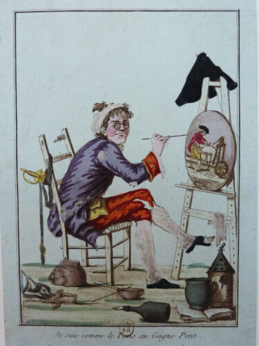 political cartoon of the French starving artist