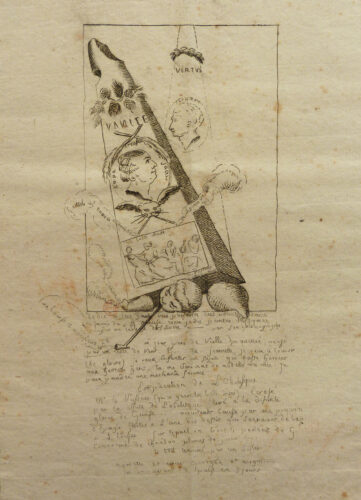 satirical image of the celebrated genre painter Jean-Baptiste Greuze