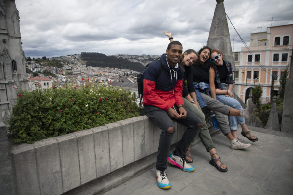 Nehemiah Stewart, Chloe Schneider, Maribel Herrera, and Megan Raisle in Ecuador
