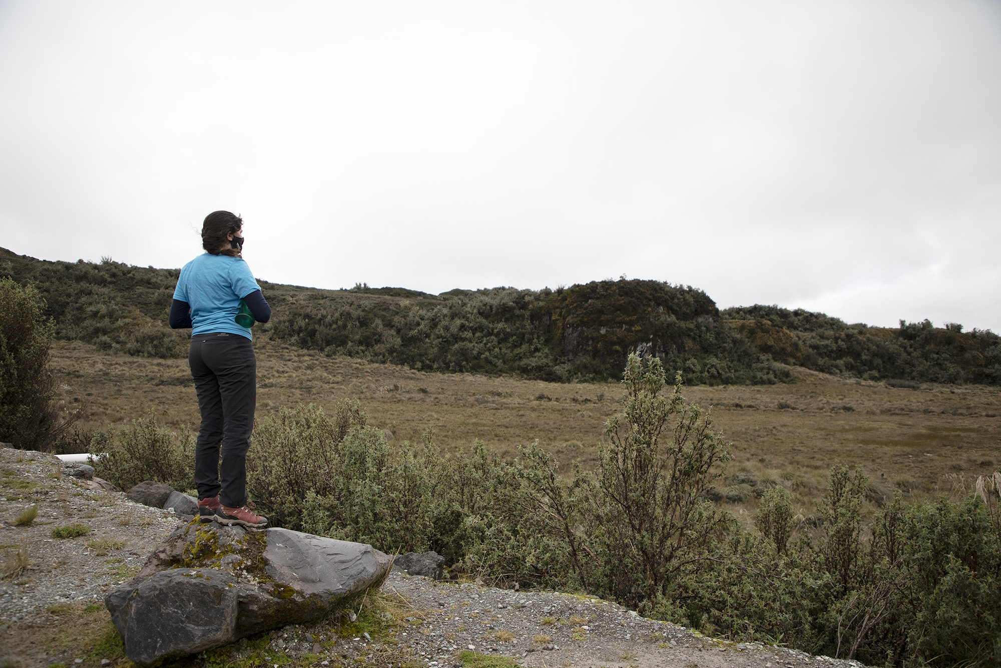 Kriddie Whitmore looks out at the paramo