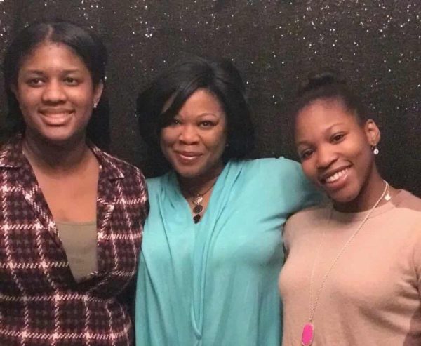 Brown-Graham celebrates New Year's Eve 2017 by dancing the year away with her two daughters.