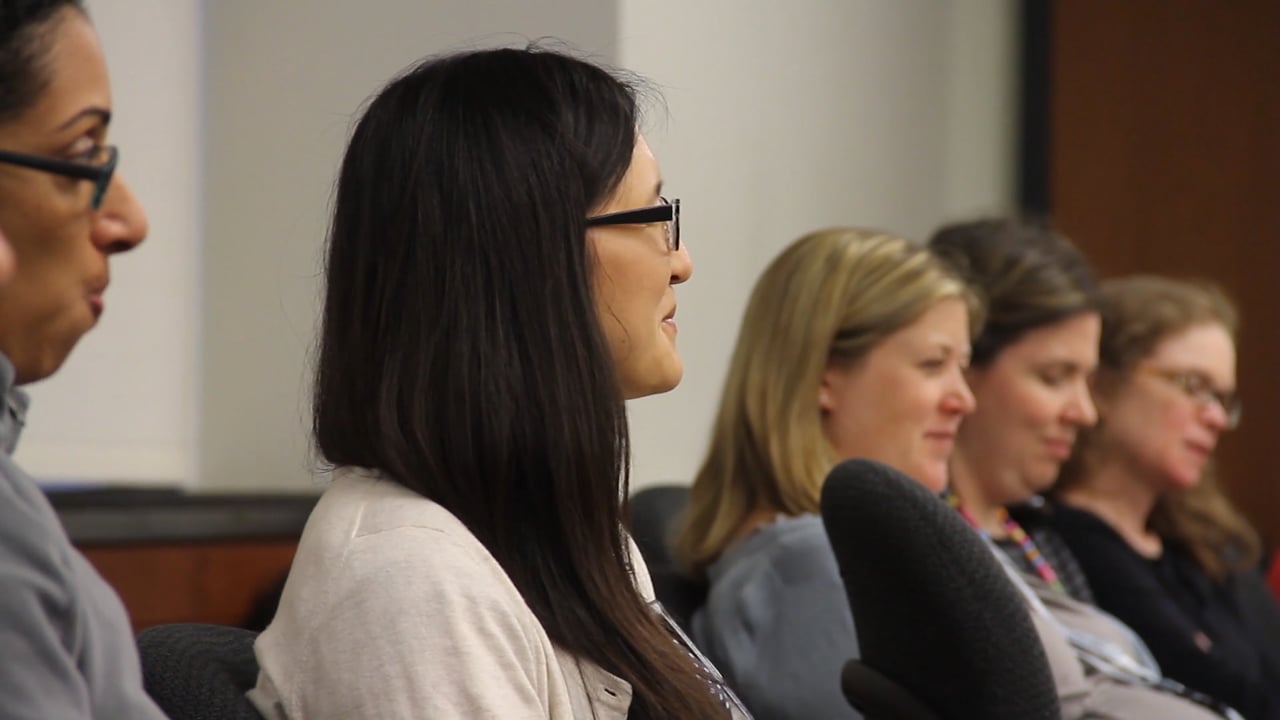 Screen grab from the video of the Caregivers meeting