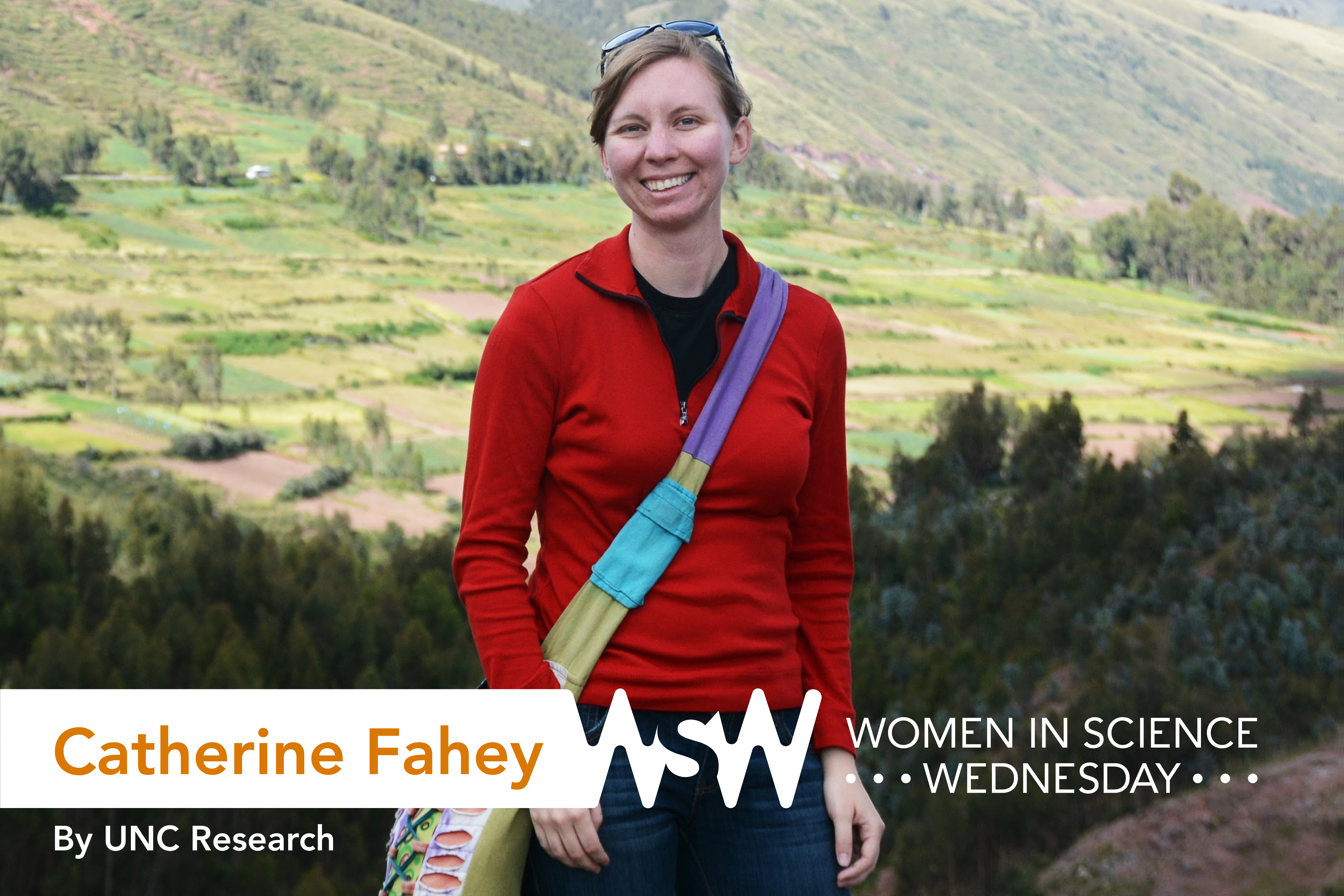 Portrait of Catherine Fahey outside during a hike