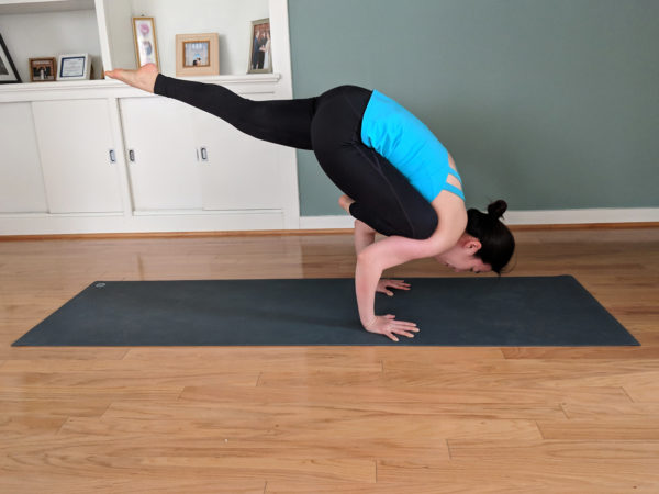Glaeser brings balance to her life through yoga.