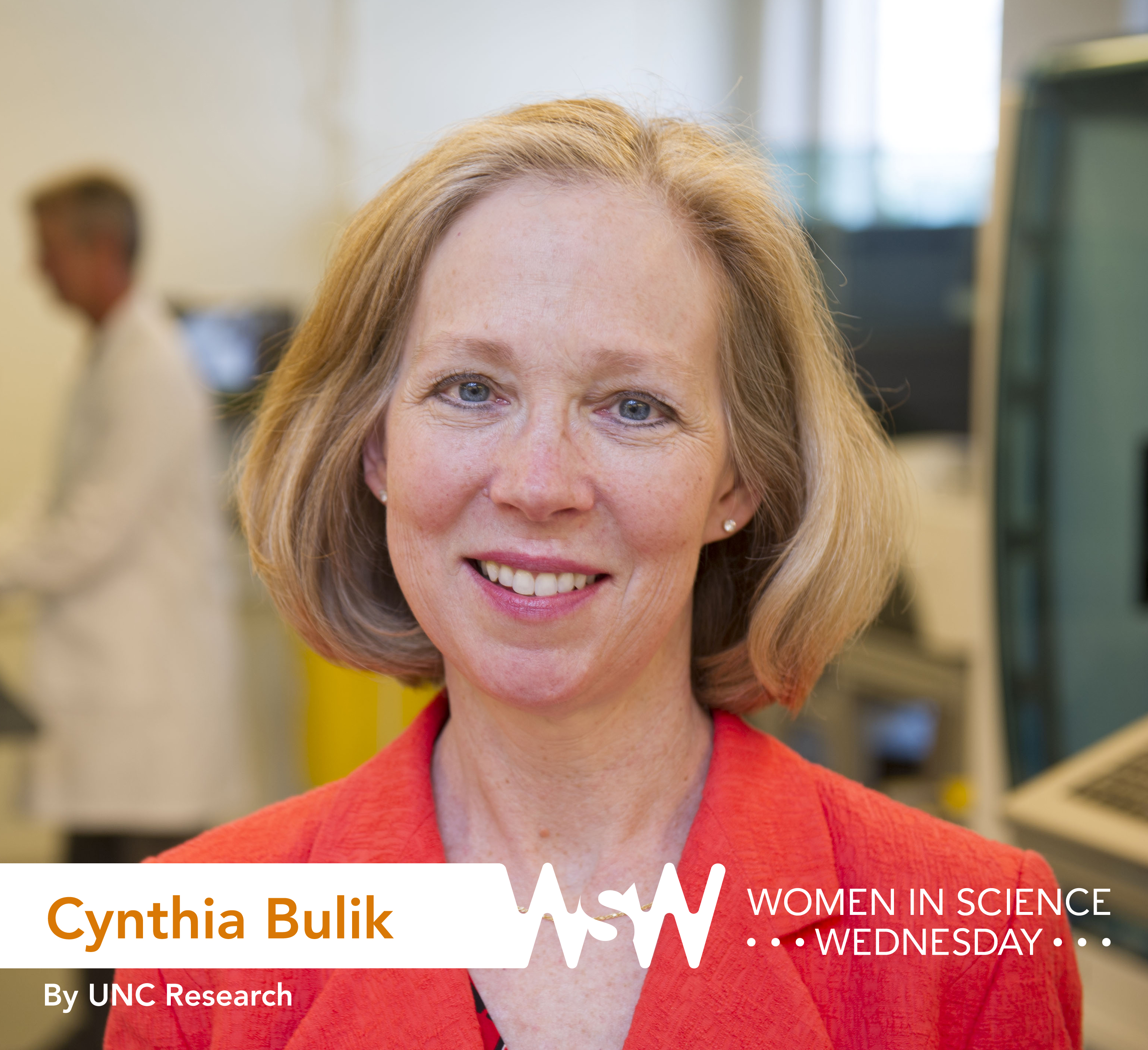 Portrait of Cynthia Bulik in the lab.