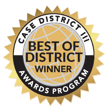 Circle of Excellence Best in District 3 CASE Winner Awards Program seal.