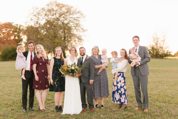 Anna Fraser and her family at her sister's wedding