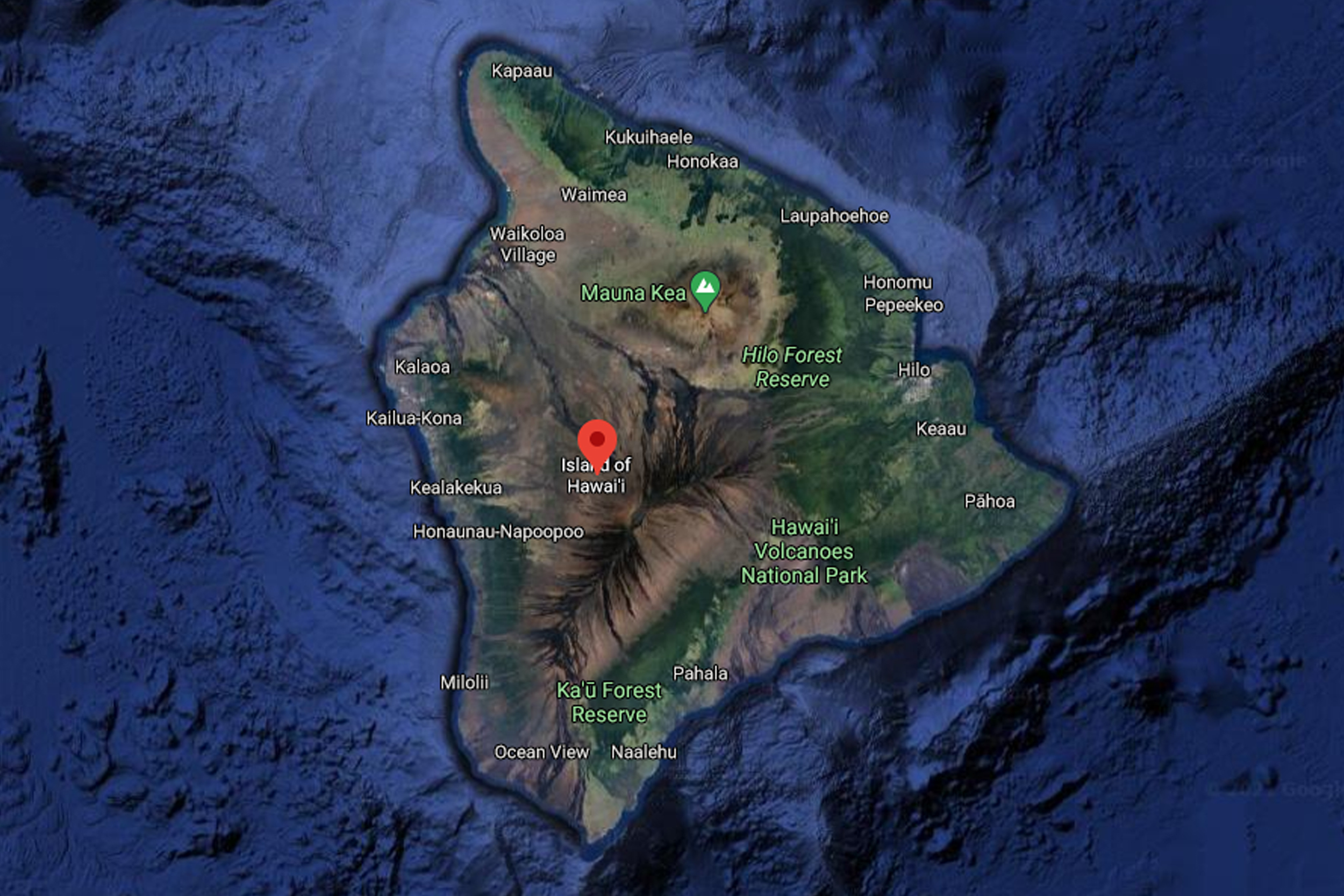 Oahu Hawaii Island Satellite Map   Hawaii Lead 