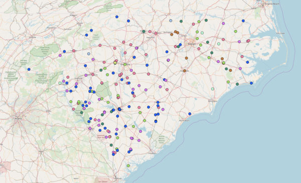Seth Kotch's classes have mapped lynchings in North and South Carolina, Tennessee, Arkansas, and this fall will continue with Virginia. 