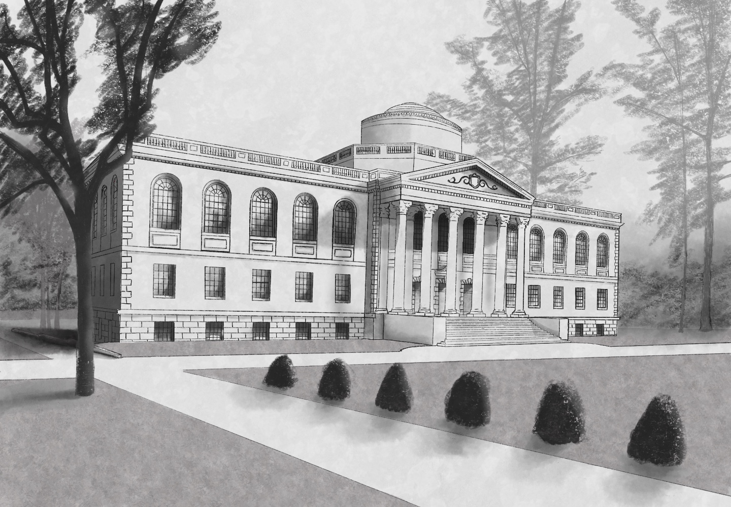 an illustration of Wilson Library