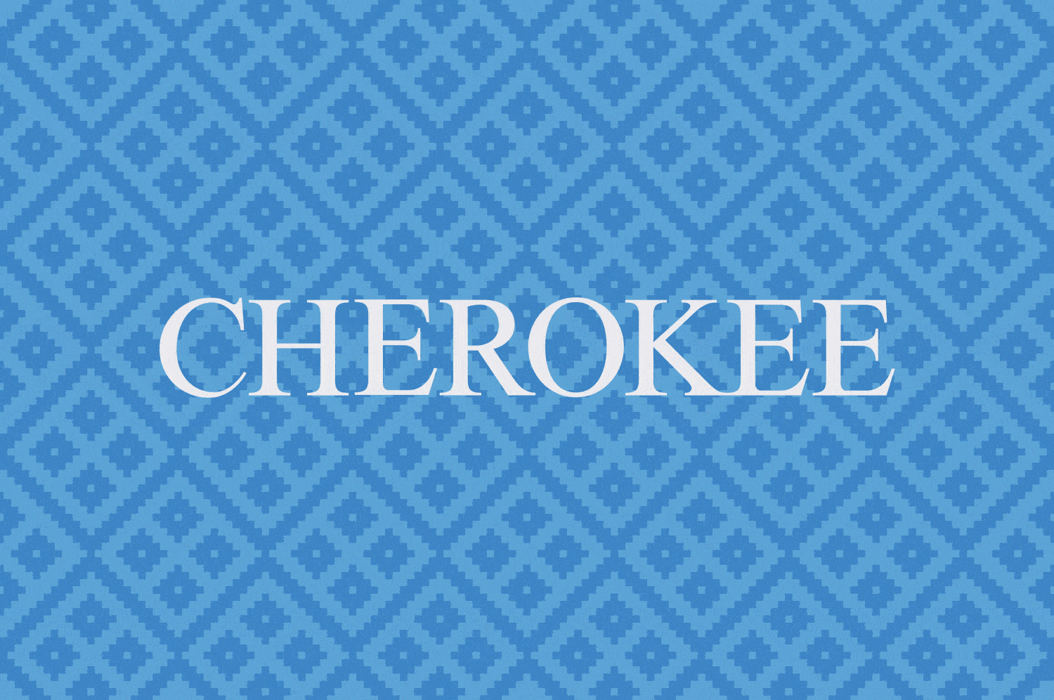the word Cherokee switching from English to Cherokee