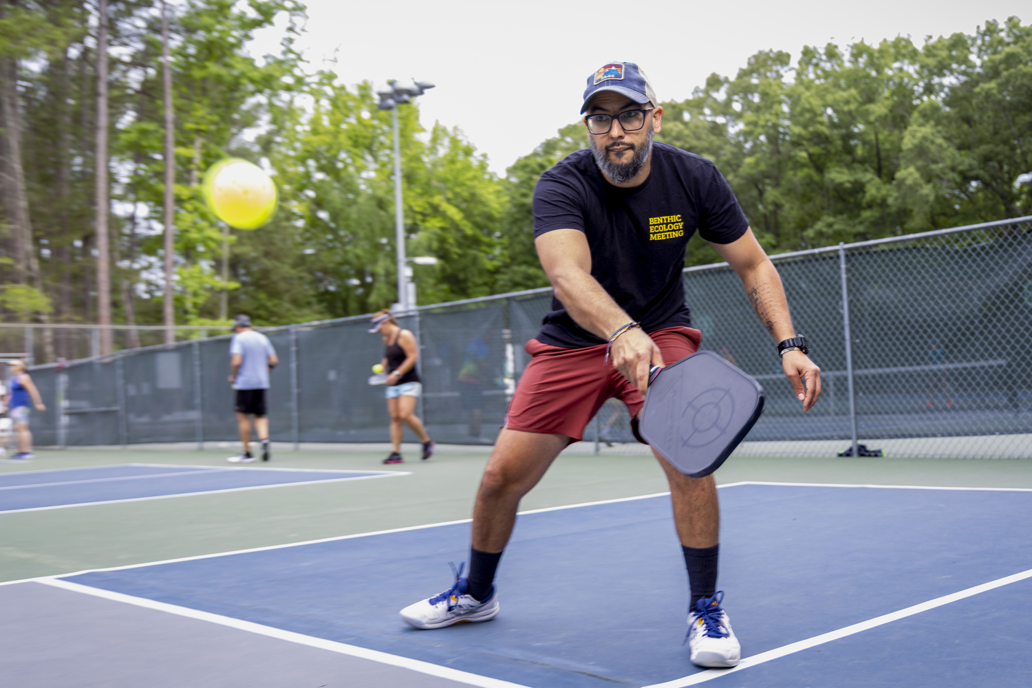 Esteban Agudo plays pickleball