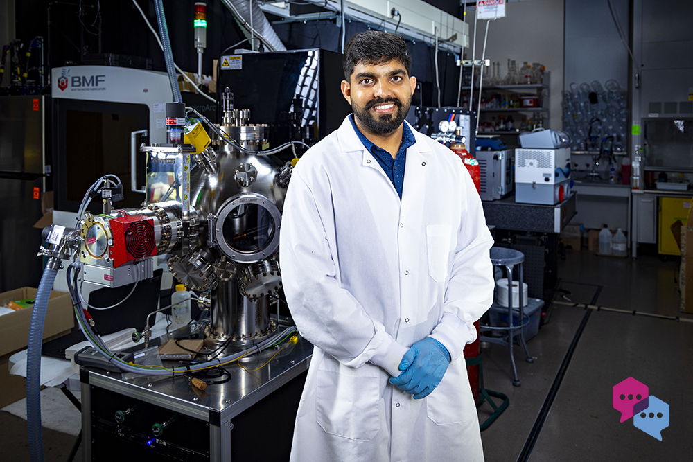 a man in lab with a lot of devices